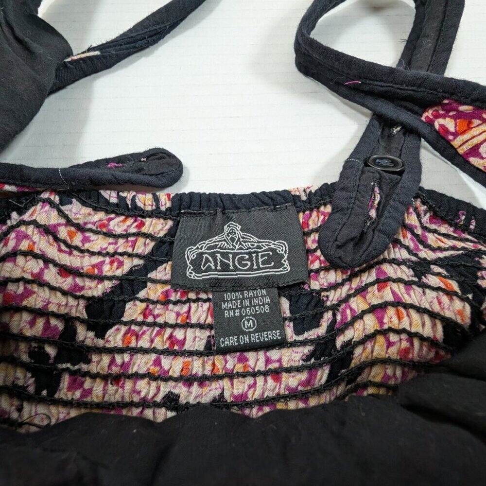 Angie Black Maxi Dress with Pink and Cream Paisley Print - Picture 6 of 6